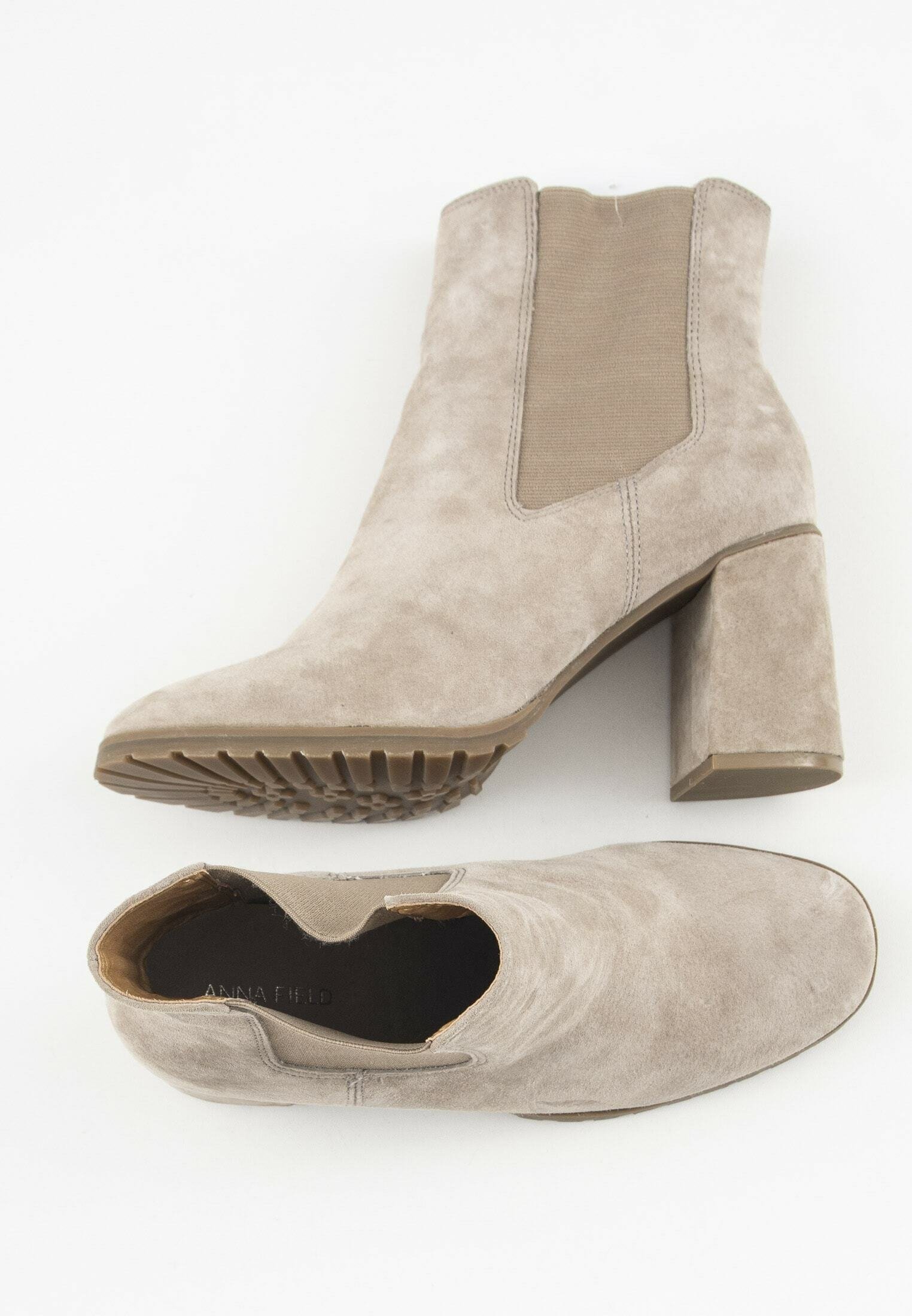Anna Field Enkellaarsjes met hoge hak - beige - (Pre-owned) - Zalando.nl