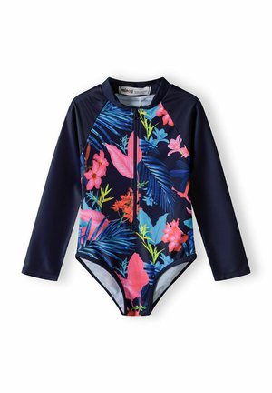 ALL-OVER PRINT LONG SLEEVE - Maillot de bain - navy pink