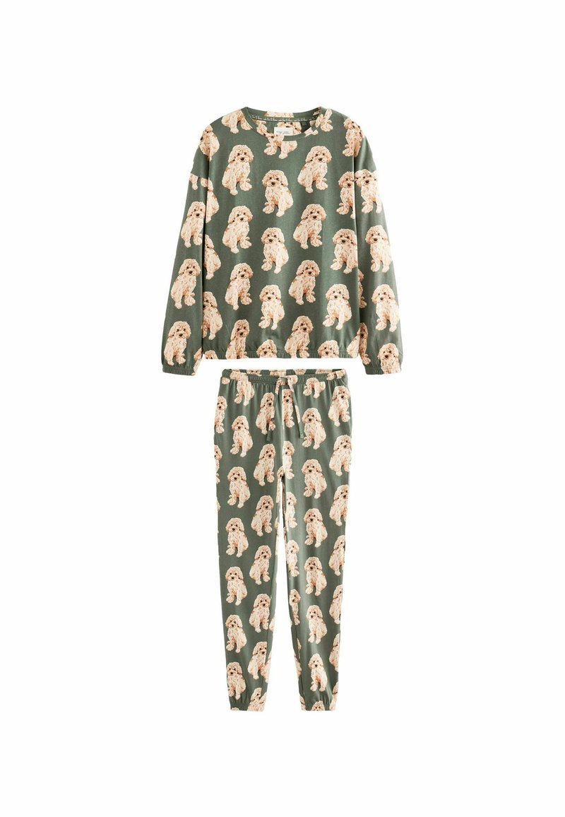 Next REGULAR FIT SET - Pidžaamad - sage green charlie the cockapoo