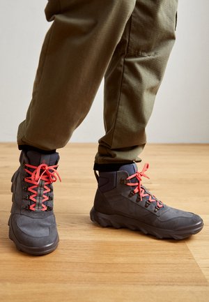 Lace-up ankle boots - magnet/marine