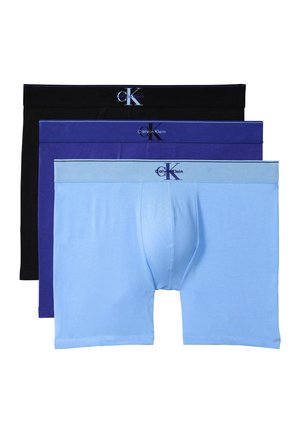Calvin Klein Underwear 3 PACK - Tætsiddende boxershorts - black/blue river fog/blue river