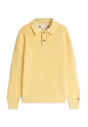 Tommy Hilfiger, WAFFLE STRUCTURE RUGBY - Maglione - light daffodil