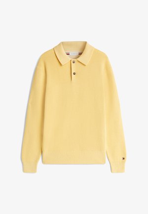 Tommy Hilfiger, WAFFLE STRUCTURE RUGBY - Maglione - light daffodil