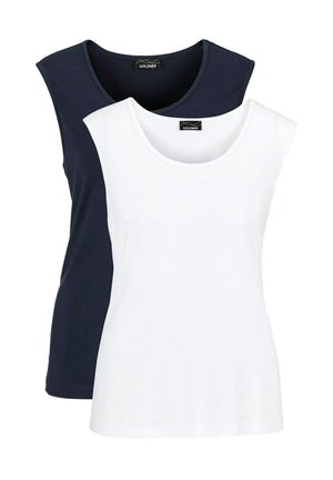 2PACK - Top - navy white