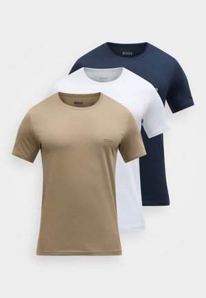 CLASSIC 3 PACK - Zgornji del pižame - khaki/light blue/dark blue