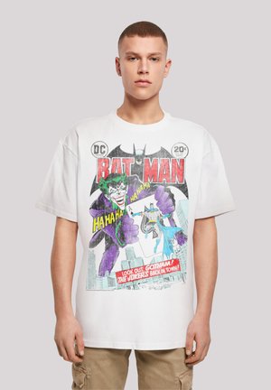 BATMAN JOKER PLAYING CARD COVER - Print T-shirt - white