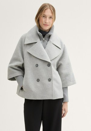 TOM TAILOR 2-IN-1-LOOK - Lehk bunda - medium silver grey melange