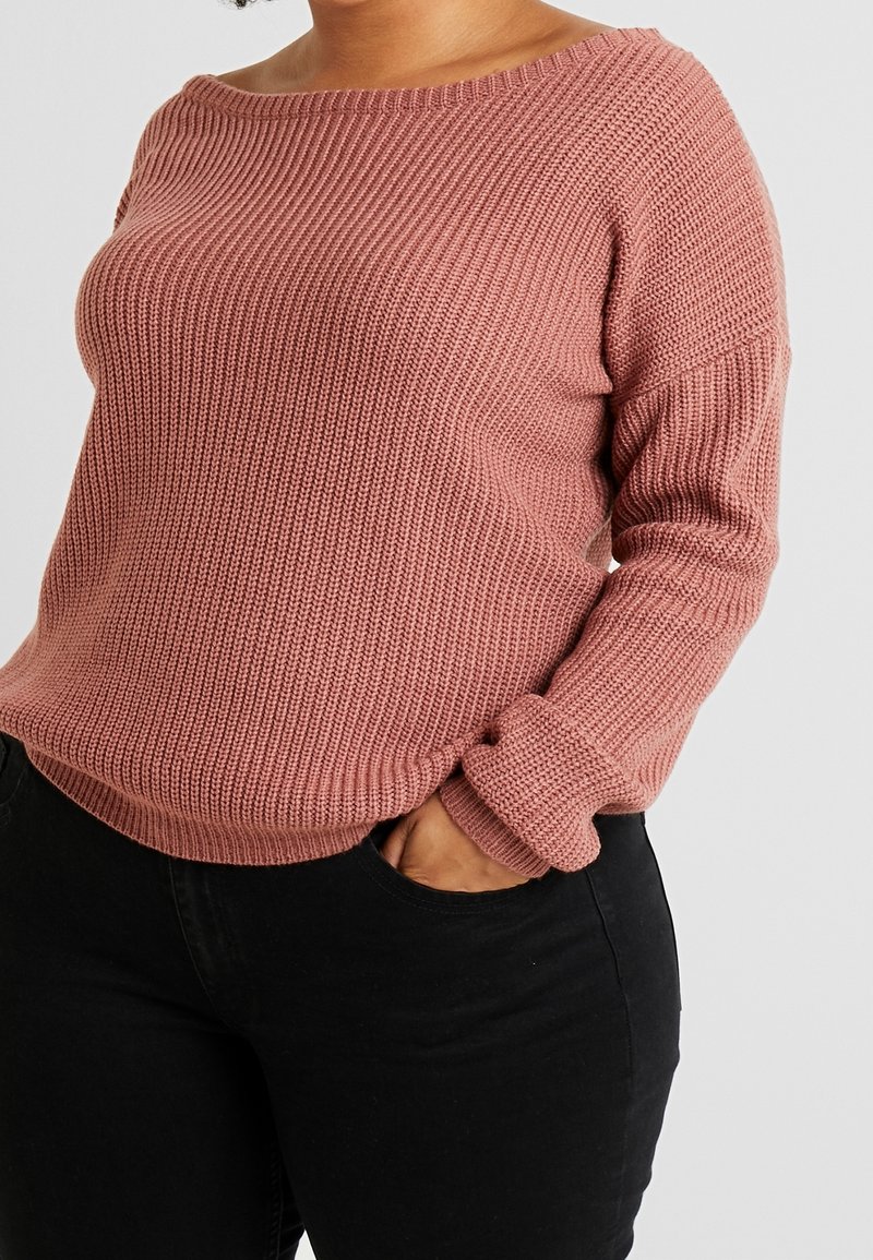 Missguided Plus Strickpullover - light pink
