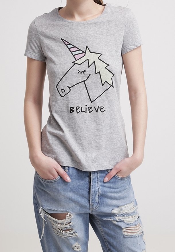 Even&Odd by Zalando T-shirt imprimé - mottled grey