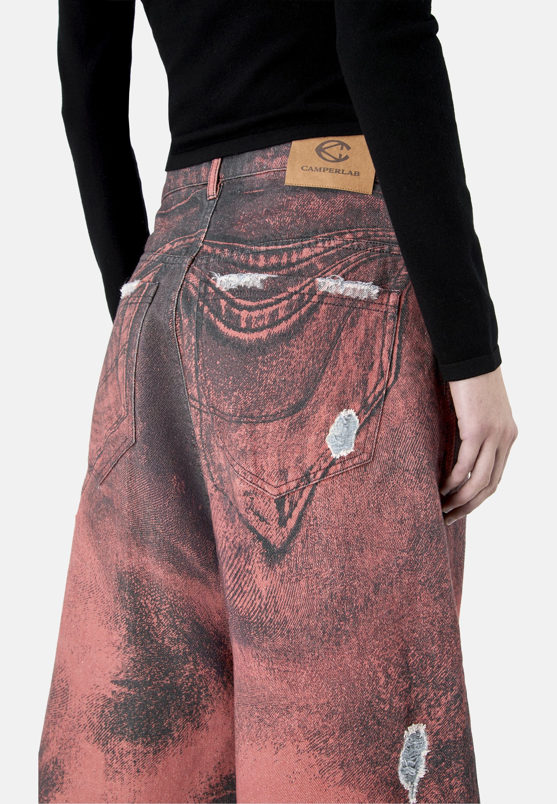 CAMPERLAB Denim shorts - orange schwarz/orange - Zalando.co.uk