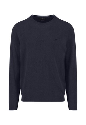 Striktrøje - dunkelblau