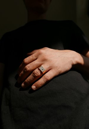 REVERSE PAVÉ CHATA - Ring - silver-coloured