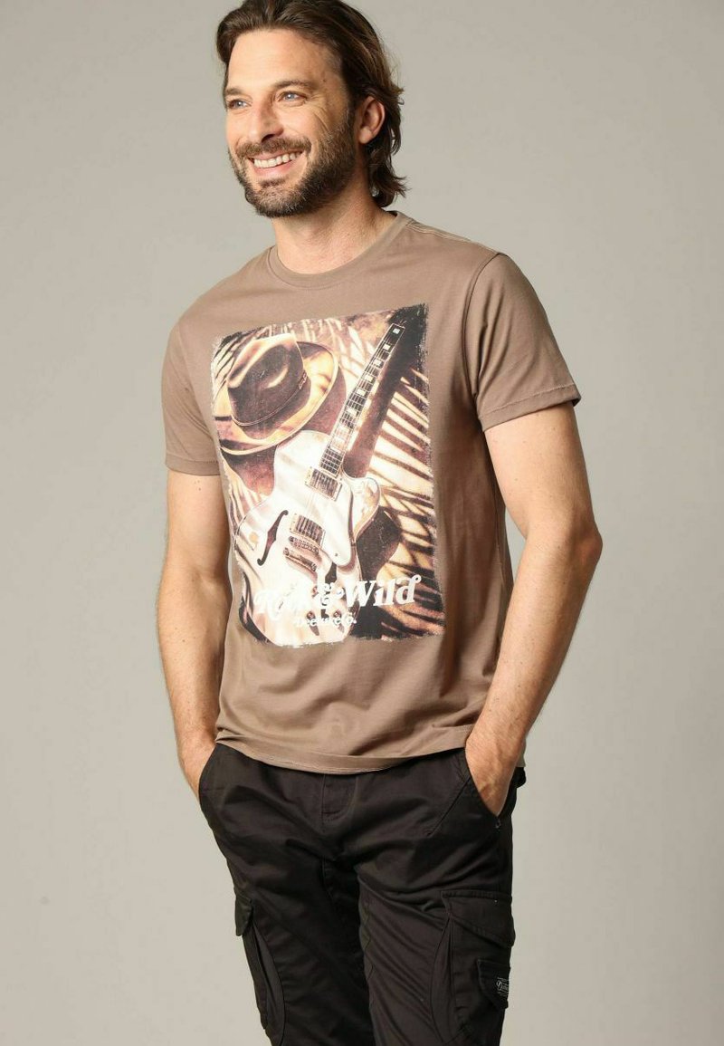 DEELUXE WILD - T-shirt imprimé - Capuccino