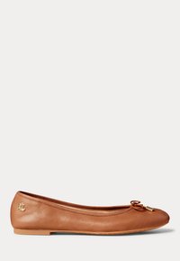 Lauren Ralph Lauren JAYNA LEATHER FLAT - Ballerine - deep saddle tan