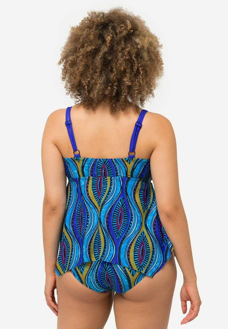 Costume Intero Ulla Popken Donna - Senza Coppe Morbide, Motivo Grafico, Fodera Anteriore, Fascia Sottoseno, Per Mare E Piscina