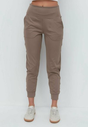 HIGH WAIST CUFFED - Jogginghose - brown