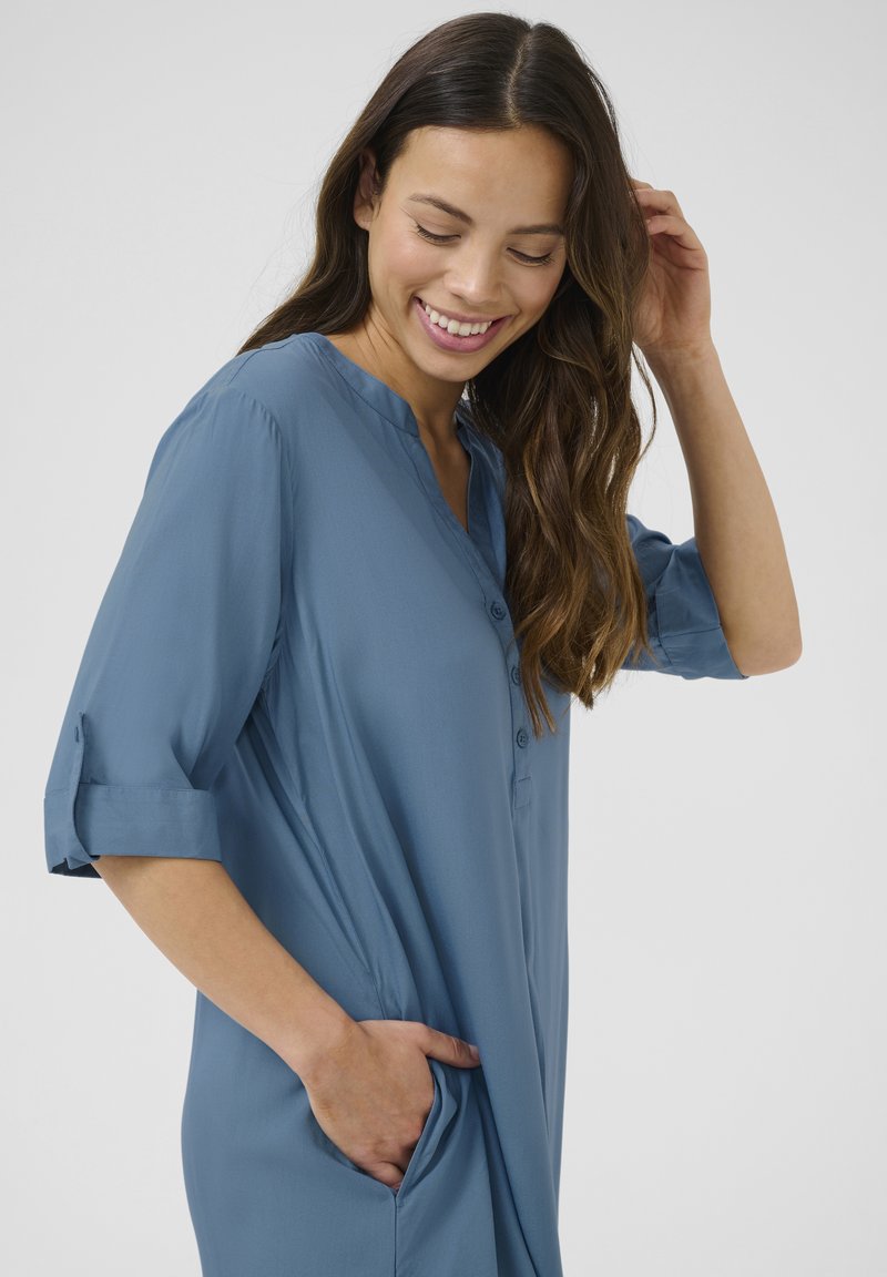 Cream CR TIAHFOLD UP - Shirt dress - blue heaven/blue - Zalando