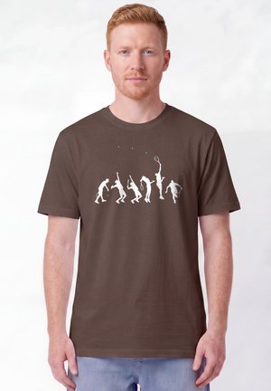 watapparel, TENNIS EVOLUTION UNISEX - T-Shirt print - mocha