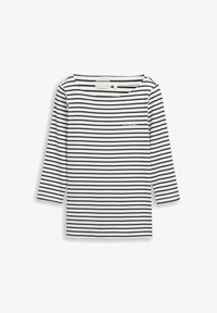 Sélectionné, offwhite navy blue stripe