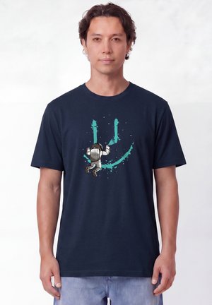 watapparel, GRAFFITI ASTRONAUT UNISEX - T-shirt print - french navy