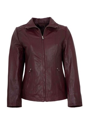 PAULINA - Lederjacke - bordeaux
