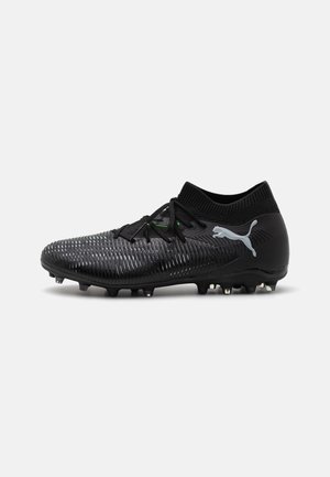 FUTURE 8 MATCH - Moulded stud football boots - black/silver/fluo green