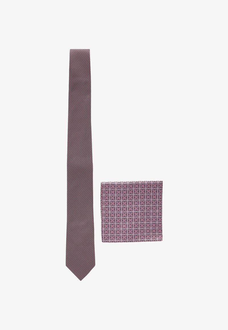 Next SAGE WITH FLORAL SET - Žepni robček - damson pink