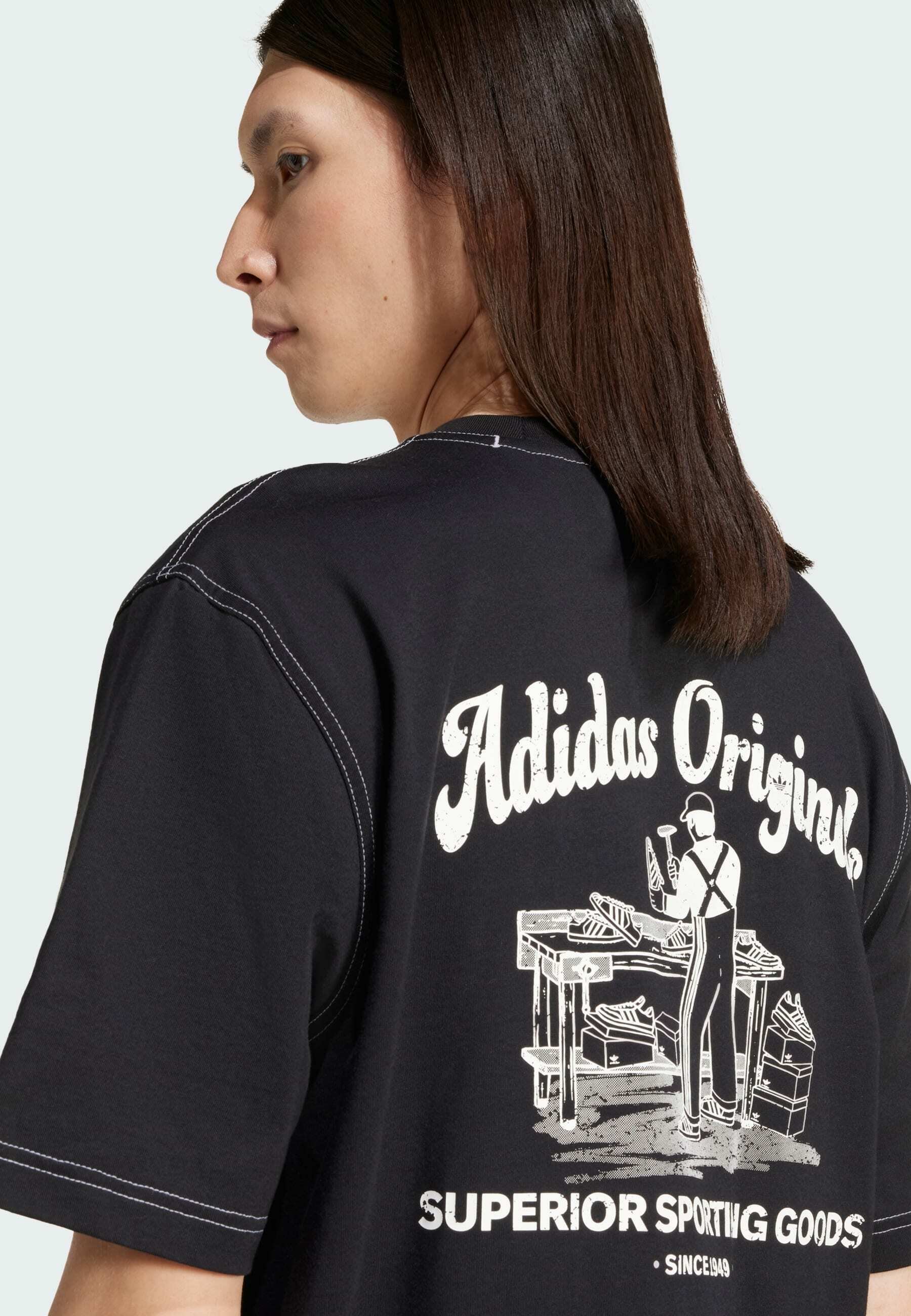 adidas Originals WABASH - Print T-shirt - black - Zalando.co.uk