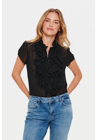 Saint Tropez - LILJA SHIRT - Button-down blouse - black Thumbnail Image 1