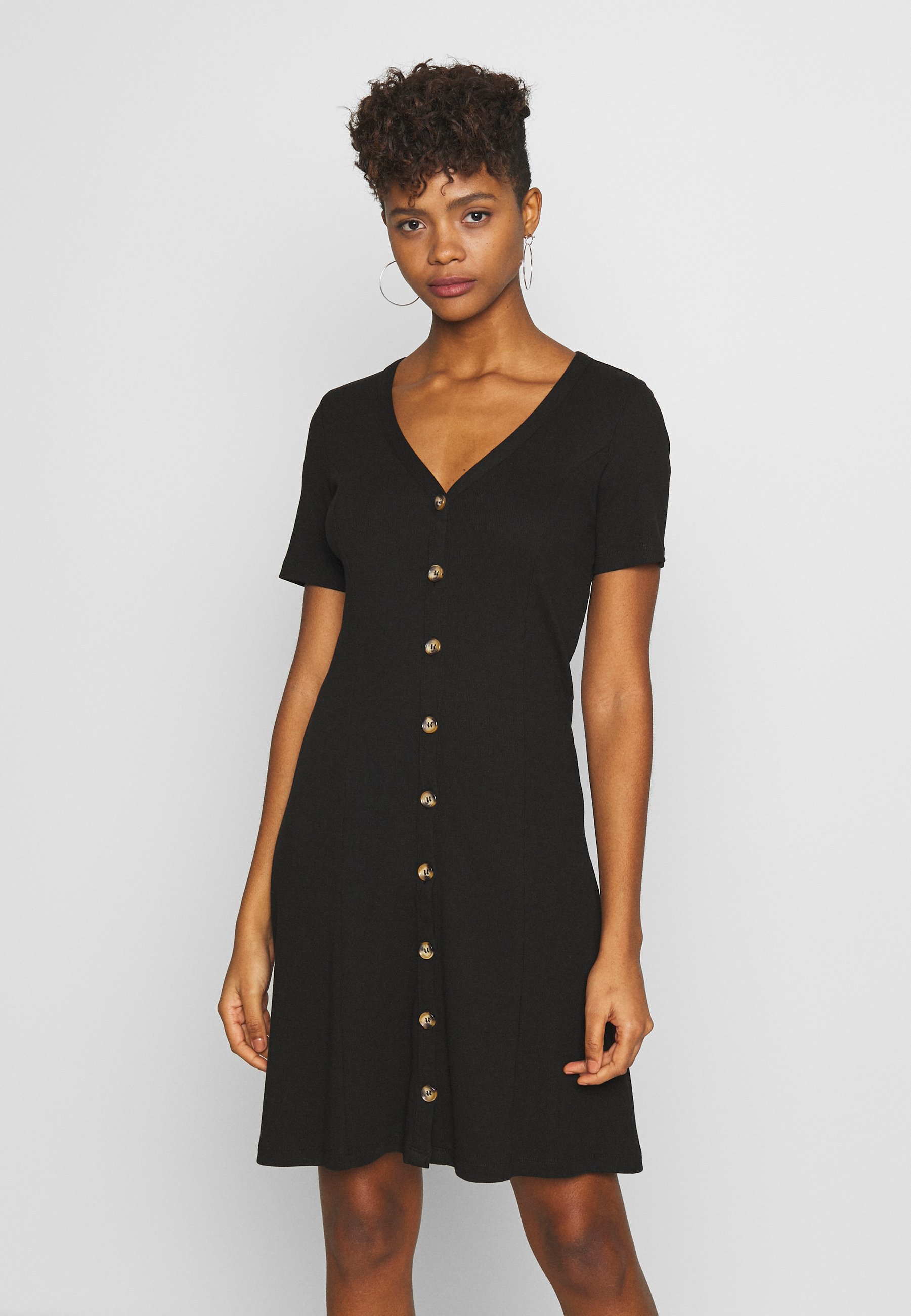 Vila VICONIA DRESS Jerseykjole black Zalando.no Vila VICONIA DRESS - Jerseykjole - black
