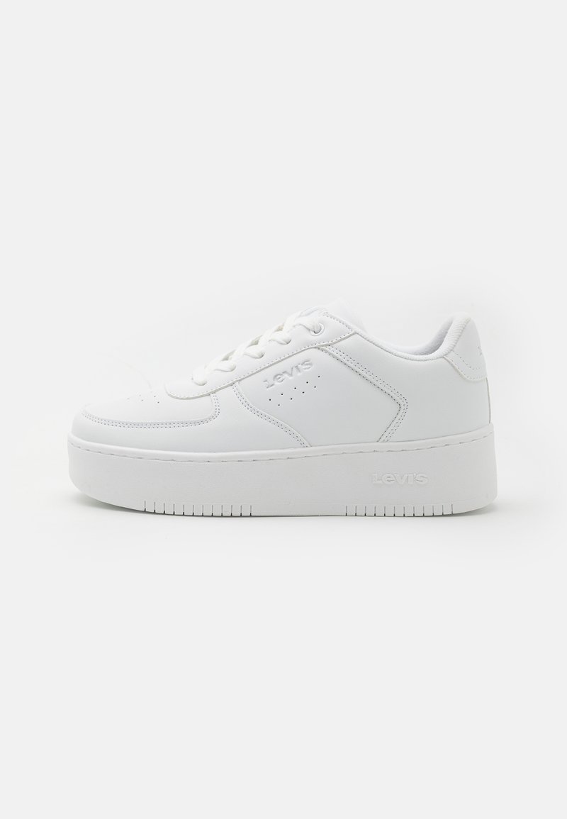 Zapatillas Levi's New Union Para Niños - Unisex, Color Blanco Y Negro, Material Sintético