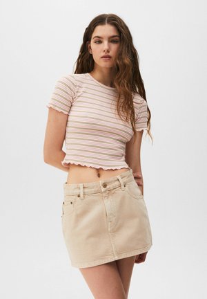 T-shirt med print - mottled pink
