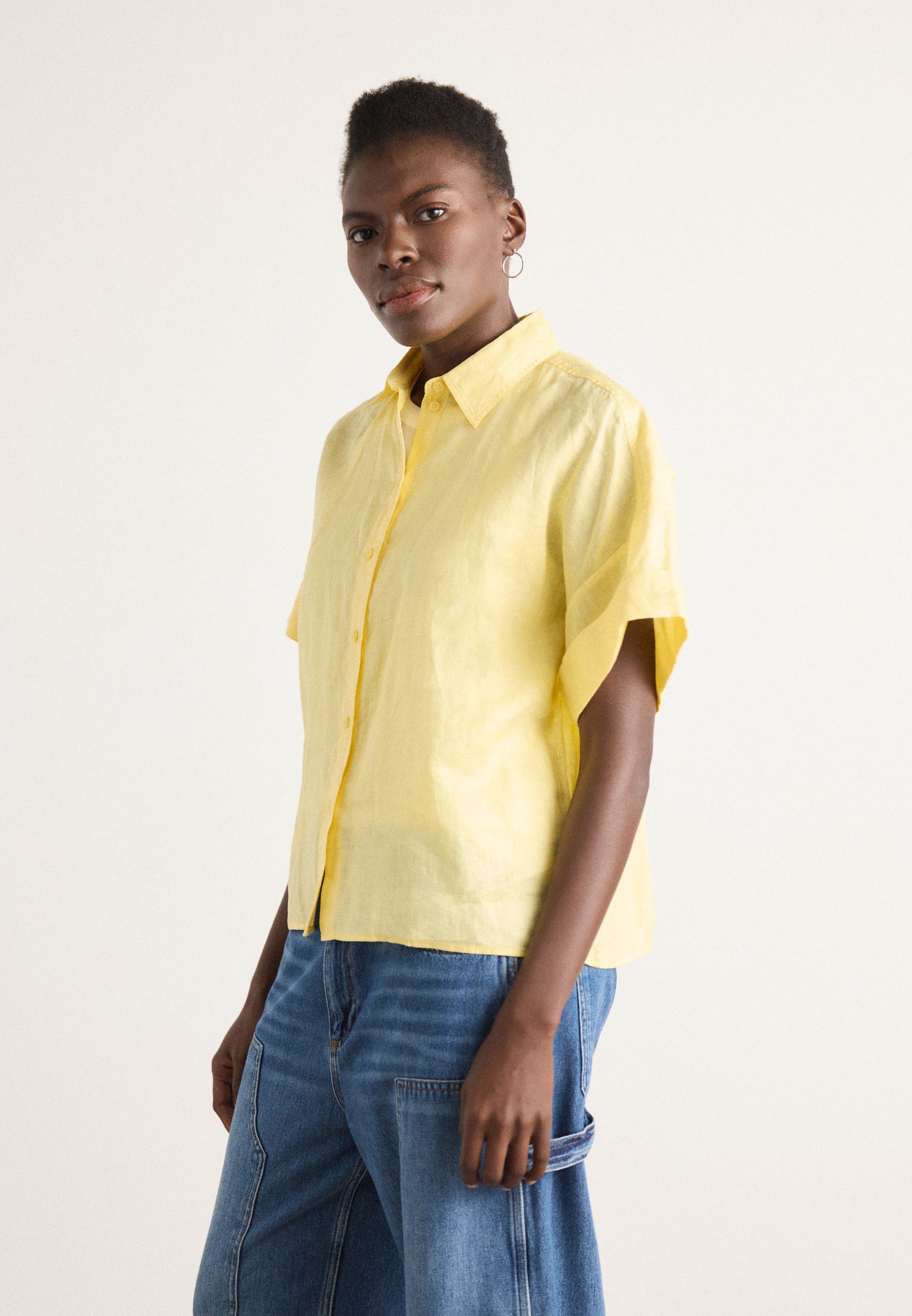 売れ筋商品|||ボス シャツ レディース トップス BISENAS - Button-down blouse - bright yellow BOSS BISENAS - Button-down blouse - bright yellow/yellow