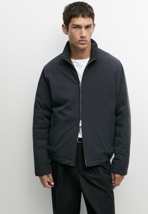 Massimo Dutti, LIGHTWEIGHT QUILTED BOMBER JACKET - Down jacket - light blue denim