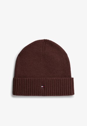 Tommy Hilfiger, HILFIGER FLAG EMBROIDERY BEANIE WITH CASHMERE - Gorro - bordeaux