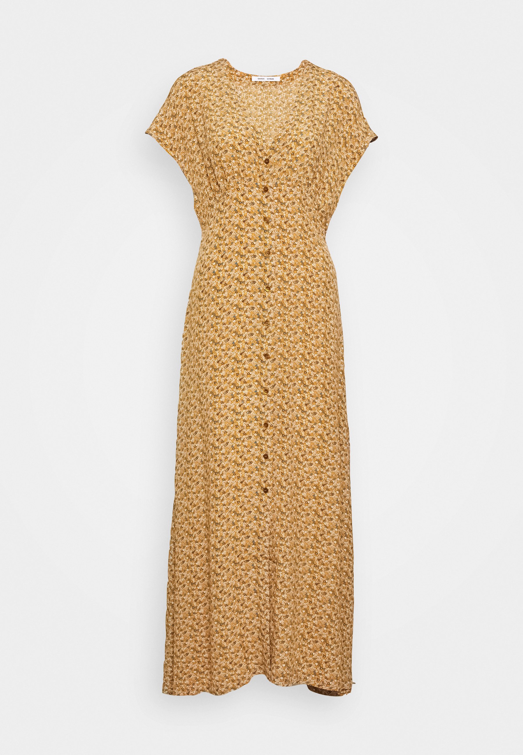 Samsøe Samsøe VALERIE LONG DRESS Maxiklänning brownbrun Modström ELLA DRESS Maxiklänning yellowgul Zalando.se