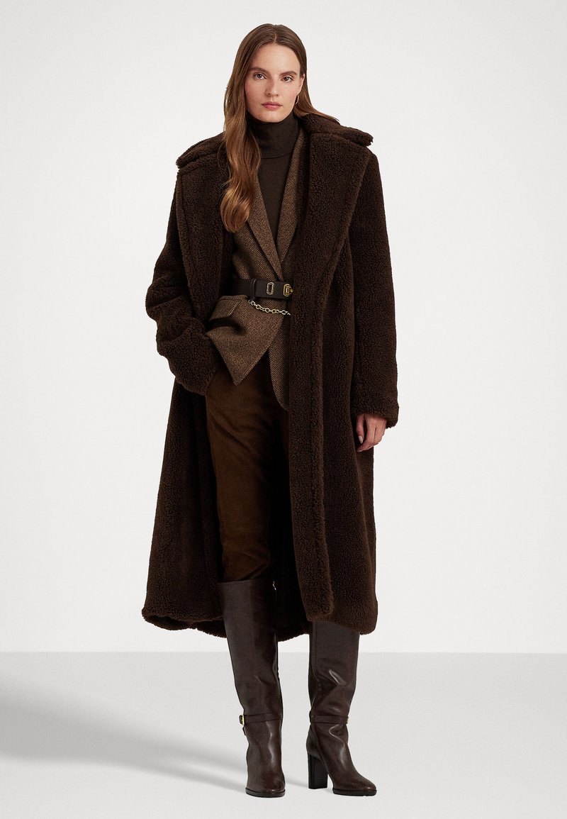 ralph lauren brown coat