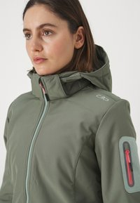 CMP ZIP HOOD - Soft shell jacket - salvia