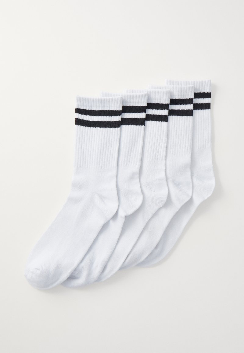 Pieces PCCALLY SOCKS 5 PACK  - Meias - bright white/black stripes