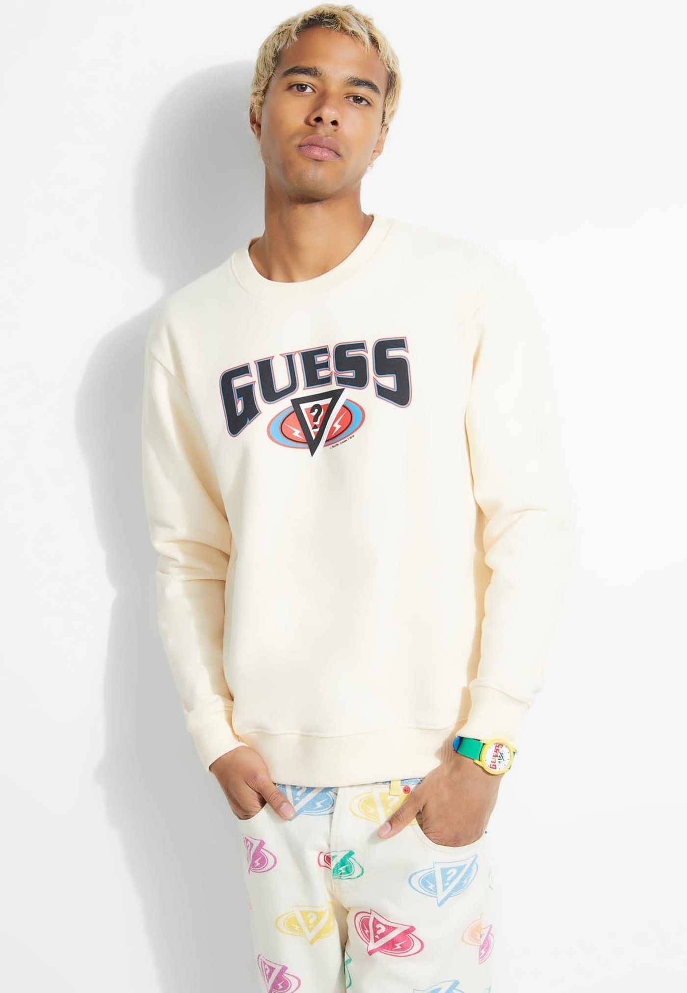 Guess Sweatshirt mehrfarbig beige Zalando.at Guess Sweatshirt | Bibloo.at