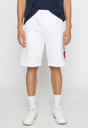 BASIC FAR EAST PRINTED DRAWSTRING POCKET DETAILED - Pantalones deportivos - white