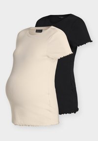 2 PACK - Βασικό μπλουζάκι - black=cement