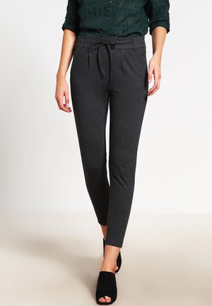 ONLPOPTRASH LIFE EASY COL  NOOS - Trousers - dark grey melange