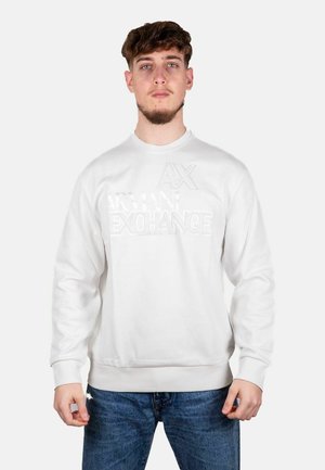 Armani Exchange GIROCOLLO - Felpa - bianco