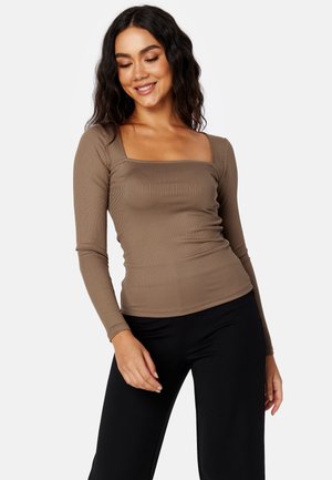 Bubbleroom RIB TOP - Longsleeve - brown