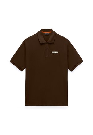 Napapijri, NEW BOX LOGO SS - Poloshirt - dark brown