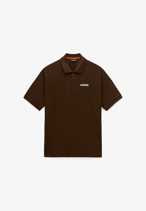 Napapijri, NEW BOX LOGO SS - Poloshirt - dark brown