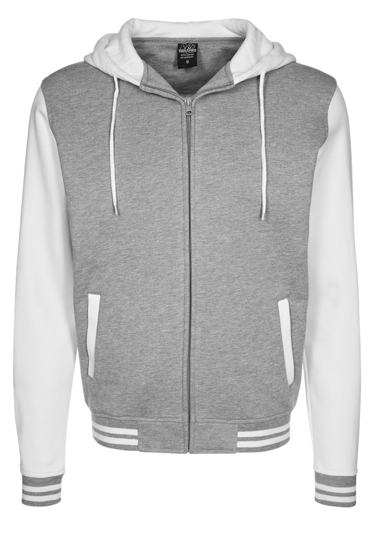 Urban Classics 2-TONE  - Felpa con zip - grey/white