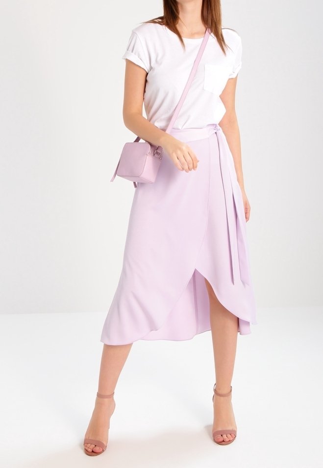 miss selfridge pink wrap dress Miss Selfridge broderie wrap midi dress in hot pink