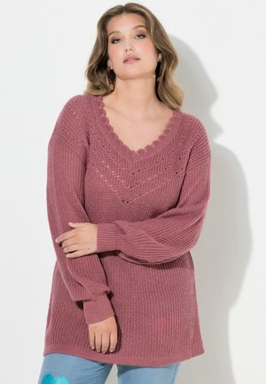 CLASSIC FIT FEMININER AUSSCHNITT - Jersey de punto - rosewood